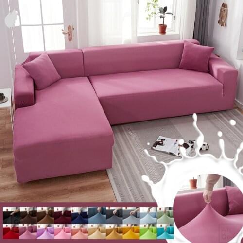 Adjustable Sofa Cover Solid Color Couch Cover Loveseat Sofa High Quality corner Sofa Towel Furniture Cover Sofa Chaise Cover