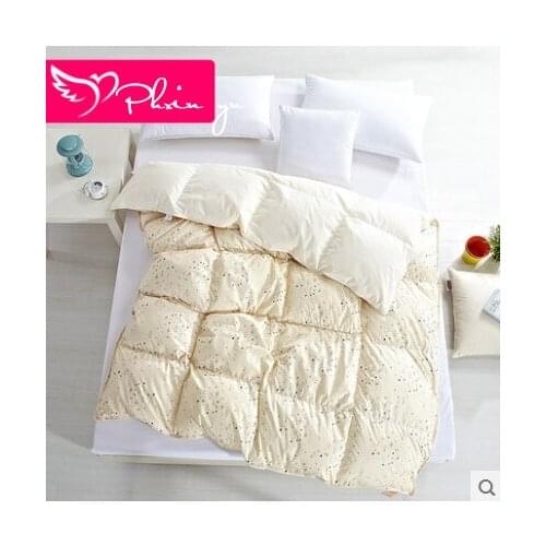 Tribute Silk Cartoon Infant Goose Down Blanket Thick Winter Comforter Brands Kids Quilts edredones colchas infantil Safe 150x200