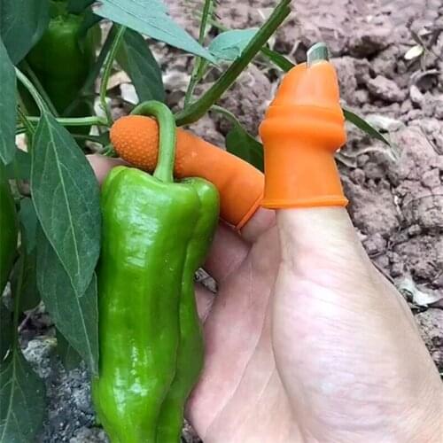 Silicone Thumb Knife Finger Protector Scissors Cutting Rings Garden Gloves Vegetable Harvesting Knife Plant Blade