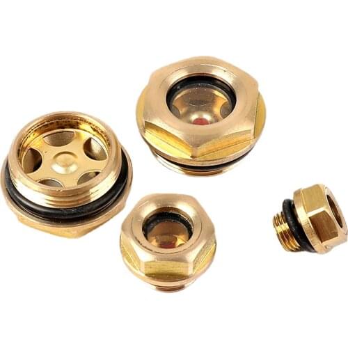 Hex Head 1/4" 3/8" 1/2" - 2-1/2" BSPP Male Brass Oil Level Sight Glass Window Use In Air Compressor Lathe