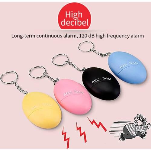 High Quality Pocket Women Girl Anti-Wolf Alarm with Keyring Outdoor Sports Camping Hiking Self-defense Tactical Equipment
