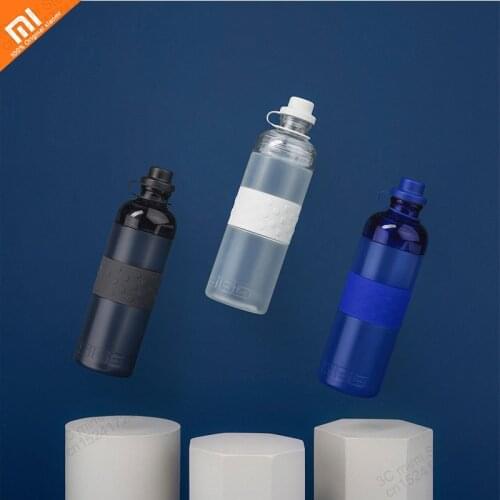 Xiaomi mijia portable plastic sports bottle 600ML outdoor travel leak-proof Tritan beverage bottle portable water bottle smart