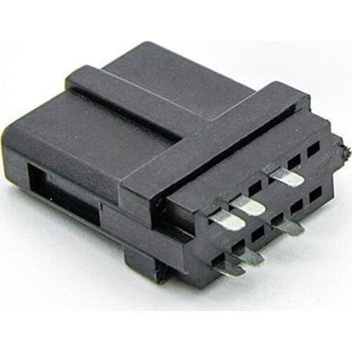 100PCS For N64 Connector Male Cable 6 Pin Multi Out Connector/Plug AV Repair with Black Shell Nut