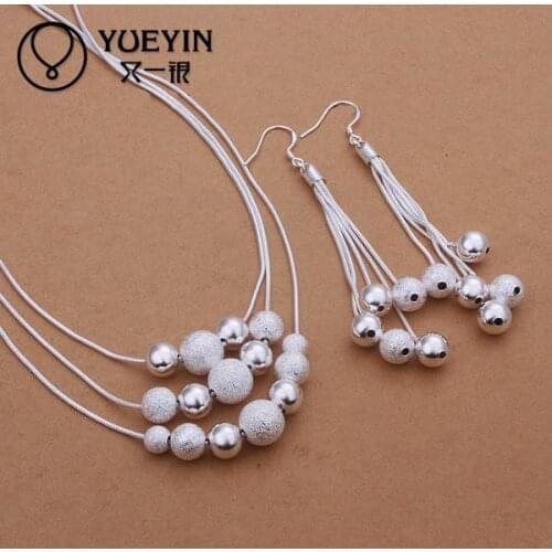 2016 new silver plated jewelry set for women wedding Bridal Jewelry S363 Cheap engagement