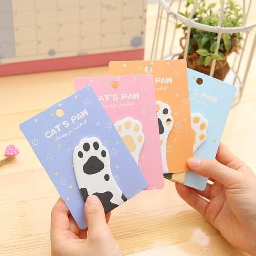 3pcs BZNVN Creative N posted a cute cat cat claw notes this cartoon cat claws convenient paste message notes