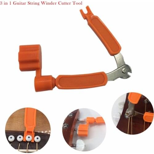 3 in 1 Guitar String Winder Cutter Guitar Multi Function Tool For Musical Instruments Bass Guitar Parts Accessories
