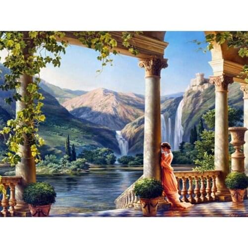 5D Diy Diamond Painting Mosaic Needlework Landscape Flower 3D Diy Diamond Embroidery Square Full Drill Home Decoration