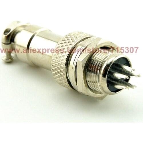 Aviation connector 12mm Aviation plug 5PIN male and female aviation connector plug + jack 5P total 2pairs(male+female each 2pcs)