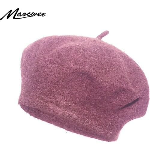 2018 Fashion Solid Beret Cap for Women Spring and Summer Warm Octagonal Cap Berets Newsboy Hats for Women Military Hats Berets