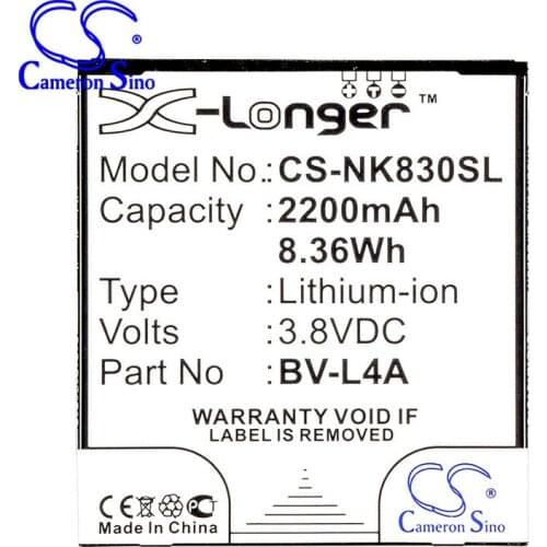 CameronSino for NOKIA RM-1141 Tesla Lumia 540 830 RM-983 RM-984 RM-985 BV-L4A battery