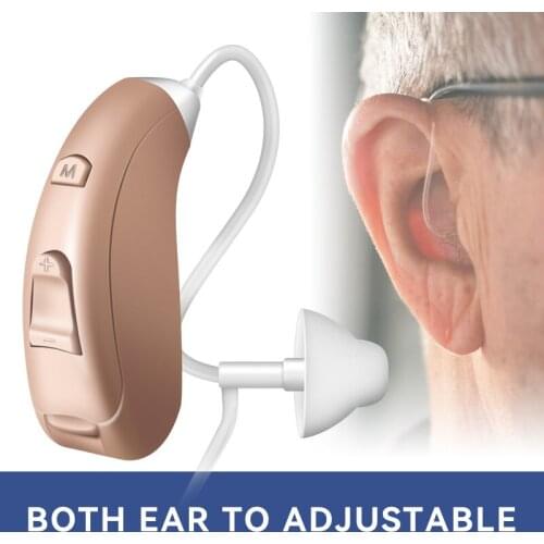 BTE Digital Hearing Amplifier Aid Portable Wireless Sound Enhancer For Elderly Senior Adults Severe Hearing Loss Ear Aid Headset