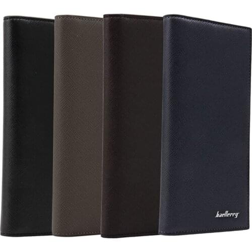 THINKTHENDO Long Leather Slim Men Wallet Business Bifold Clutch Purse Credit Card Holder NEW