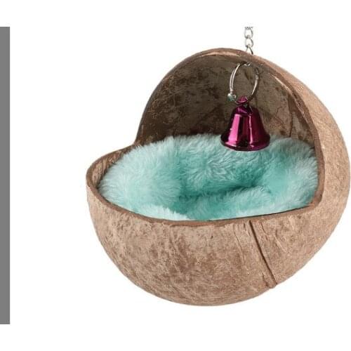 Pet Coconut Shell Nest Hamster Guinea Pig Squirrel Dutch Pigsty Sleeping Nest Warm Nest Coconut Shell Parrot Nest round Nest