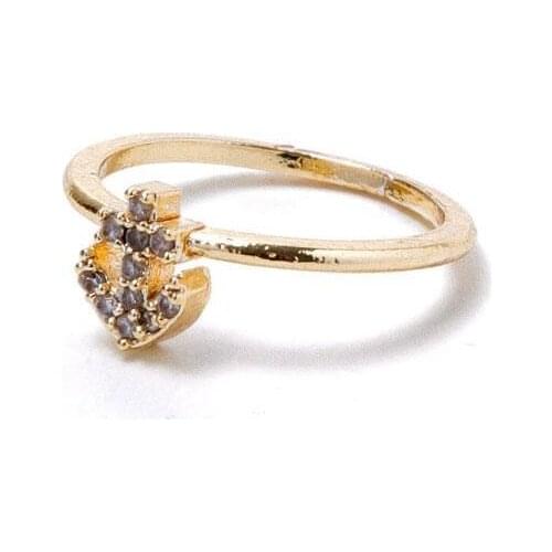 Anchor Figured Zircon Stone Ring