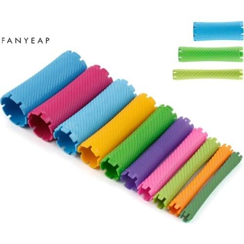 Cold Perm Rod Hair Curlers Rollers Plastics Hollow Core Flexi Rod Hairdressing Tools bigoudis magique curler