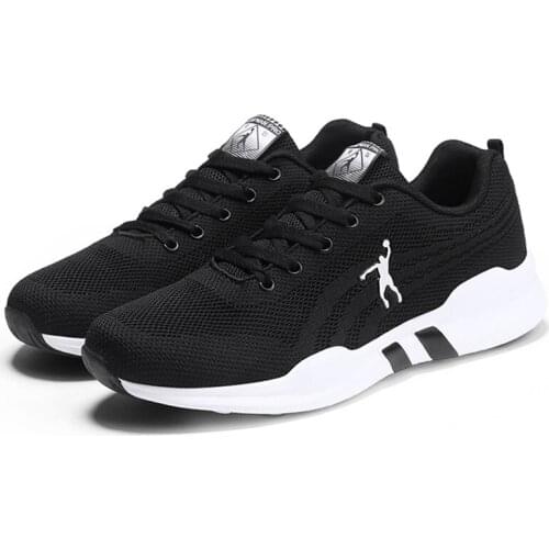 Joedon Golan mens lace-up flying mesh EVA rubber sole non-slip breathable gray fashion casual mens shoes