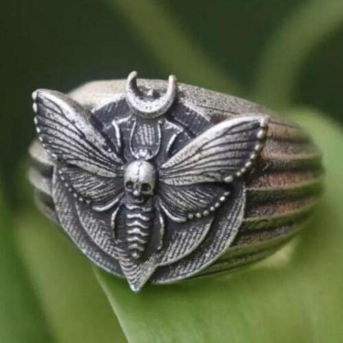 New Retro Silver Plated Bee Ring Carved Horse Eye Ring Mens And Womens Gothic Steampunk Party Anniversary Hip Hop Jewelry
