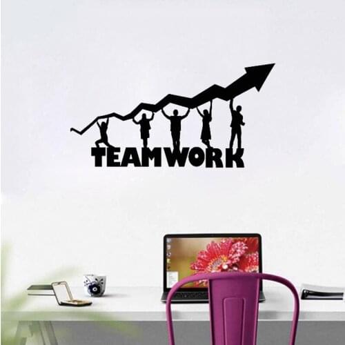 The Growth Curve Teamwork Wall Sticker Company Office Decoration Motivational Staff Wall Decals Removable Vinyl Art Murals
