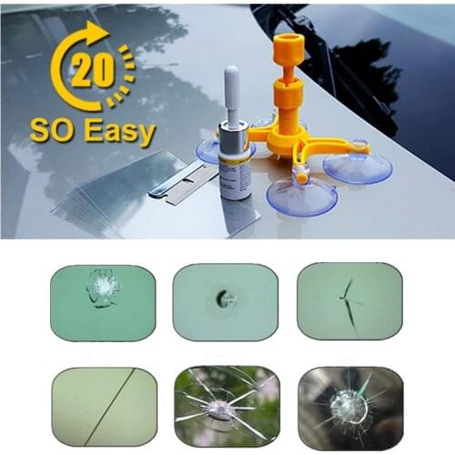 Fast Car Windshield Repair Tool Kits Seamless Restore Hole Crack Scratch On Windscreen Glass Broken Removal DIY Styling