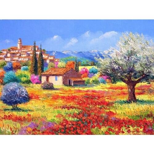 A5637 11CT/14CT/18CT/25CT/28CT oil scenery patterns Counted Cross Stitch DIY Cross Stitch Kits Embroidery Needlework Sets