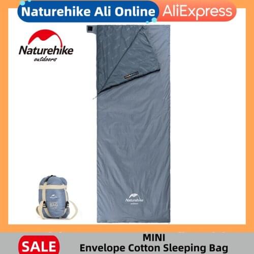Naturehike LW180 Envelope Sleeping Bag Ultralight Waterproof Cotton Sleeping Bag Nature Spliced Camping Sleeping Bag NH21MSD09