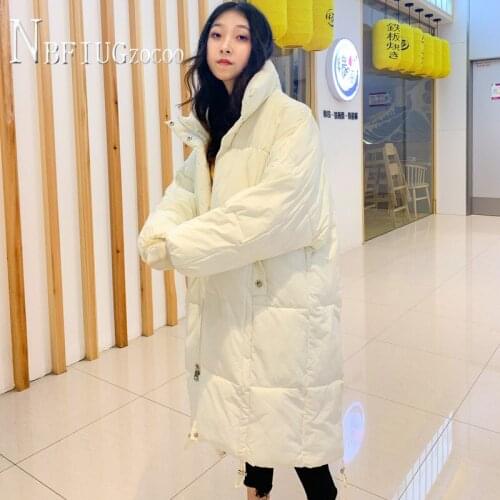 2020 New Winter Korean Loose Women Parkas Thick Warm Long Style Female Overcoat