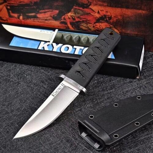 KYOT Small Warrior Straight Knife 8CR13MOV Fixed Blade Nylon Glass Fibre Handle Hunting Camping Tactical Survival Xmas Gift