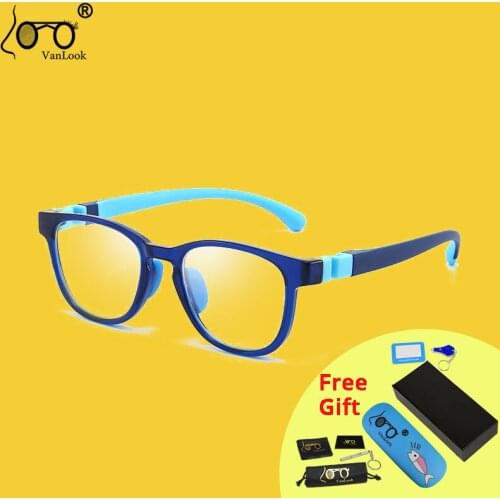 Anti Blue Light Glasses For Kids Gaming Screen Glasses Boy Girl Protective Glasses For Computer TR90 Transparent Eyewear frame