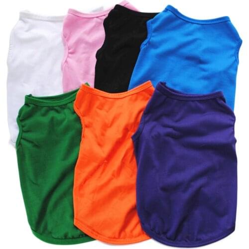 Solid Color Summer Dog Clothes For Small Dog Shirt Pet Clothes for Dogs Jacket Vest Clothing Chihuahua Pet Costume Pet Products