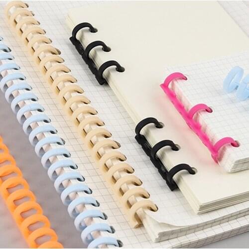 Loose-leaf Plastic Binding Ring Spring Spiral Rings for 30 Holes A4 A5 A6 Paper Notebook Stationery Office Supplies