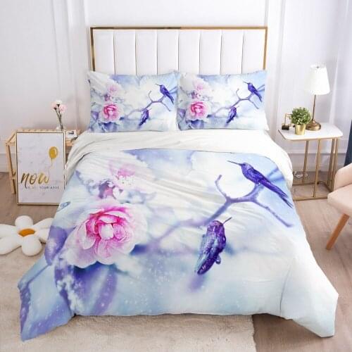 3D Flower Design Duvet Cover Set Bedding Sets Quilt Covers Sets Comforter Case Full Twin Single Double Size Bedclothes