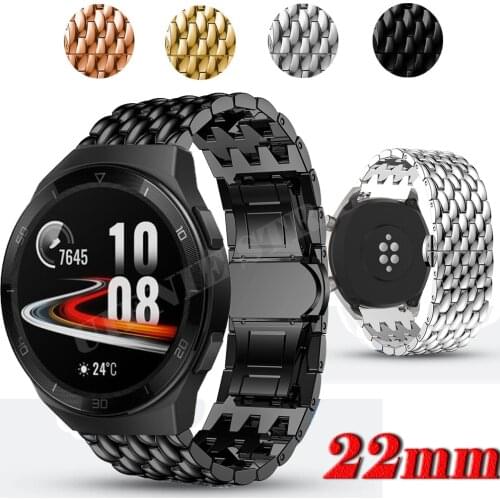 For Huawei Watch gt 2e 46mm Stainless Steel Band For huawei watch gt2 metal strap 22mm Watch band Dragon Scale Bracelet