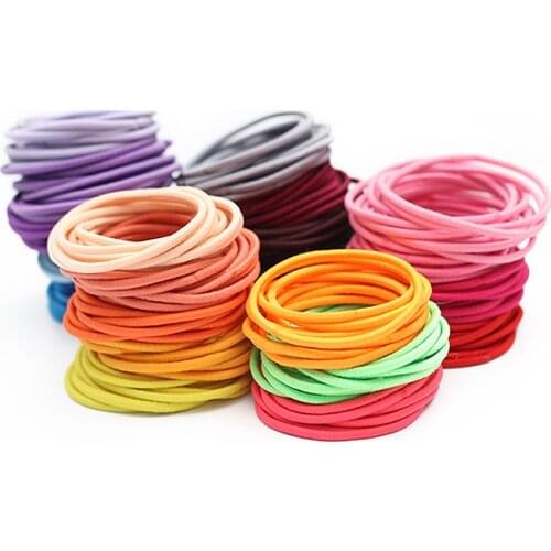 20PCS/Lot 4.5cm Solid Elastic Girls Colorful Mini Rubber Band Hair Rope Lovely Children Hair Ponytail Holder for Kids Girl