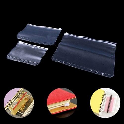 PVC Storage Bag For Notebook Diary Day Planner Zipper Bag Business Cards