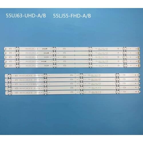 LED backlight strip 8 lamp for LG 55"TV Innotek 55UJ63_UHD_A B 55LJ55_FHD LED Strips for LG 55UJ635V 55UJ634V 55UJ630V