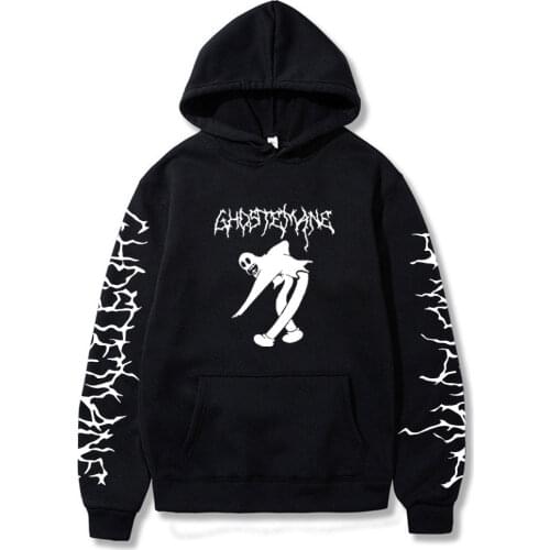 Hooded Sweatshirt Men/womens Casual Hip Hop Hoodies Clothes Metal Rap Style Ghostemane World Tour Rock Music Logo Print