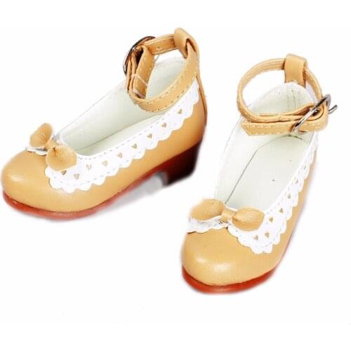 [wamami] 122# Yellow 1/3 Cute Bow White Decoration BJD Loli SD DOD AOD Dollfie Shoes