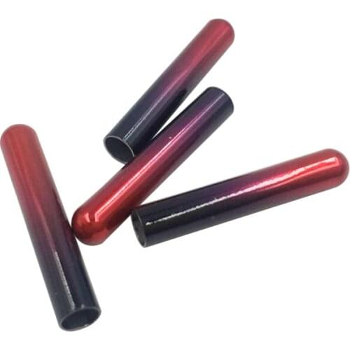 Weiou 100pcs/Lot 3.8x22mm Clothes Lace Purple Green Metal Lace Tips Seamless Bullet Head Shoelace Aglets Painting Metal Surfaces