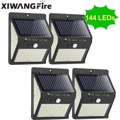 XIWANGFIRE 100 144 228 LED Outdoor Solar Light Waterproof PIR Motion Sensor Wall light Can Be Used For Garden Decoration