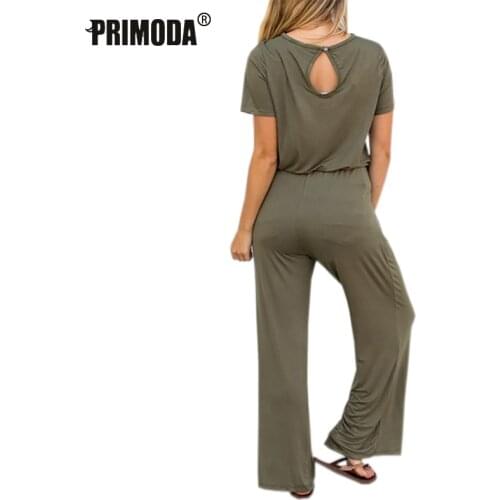 Wide Leg Pants Macacao Female Plus Size Overalls Pockets Drawstring Loose Casual Long Playsuit Women Autumn Wine Red Jumpsuits