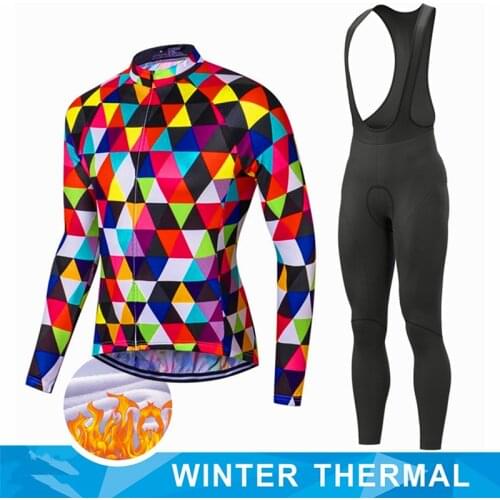 2022 Winter Cycling Jersey Set Thermal Fleece Cycling Clothes MTB Bicycle Clothing Keep Warm Mountain Bike Cycling Wear Suit
