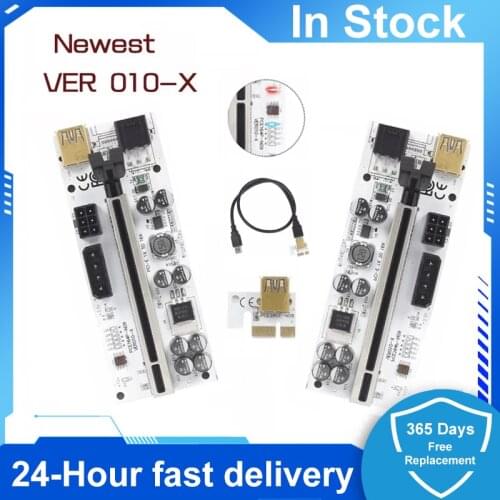 1-6PCS PCI-E Riser VER010 USB 3.0 Extender X16 Mining Riser VER010-X Express Cable Riser For Video Card Miner PCI-E Cable Riser