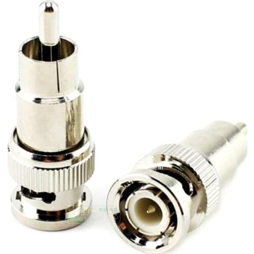1Pcs BNC male to AV male RCA male BNC to AV RCA adapter Q9 surveillance video adapter HiFi fever plug-in