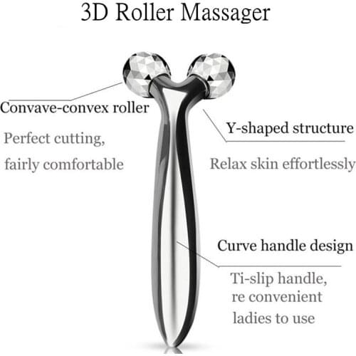 3D Face Lift Roller Massager 360 Rotate Thin Face Full Body Y Shape Massager Roller Wrinkle Remover Facial Massage Beauty Tool