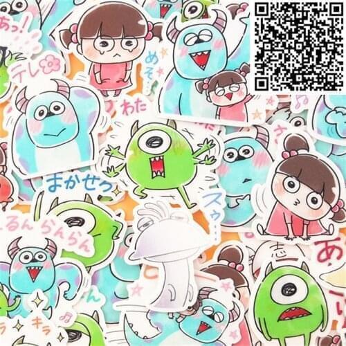 40 pcs Hand-drawn little monsters and girls Sticker For Skateboard Luggage Phone Styling Home Toy cartoon Waterproof Stickers