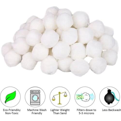 700g White Filter Sand Quartz Filterballs High Strength Swimming Pool Cleaning Ball Lightweight Fiber Cotton Balls Cleaning Tool
