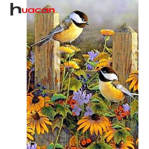 Huacan Diamond Embroidery Bird Full Square Diamond Painting Animal Full Display 5D DIY Picture Of Rhinestones Decor Home Gift