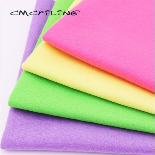 CMCYILING 4 Pcs/Lot,45*55cm Patchwork Soft Felt Fabric For DIY Sewing Dolls Crafts Polyester Cloth