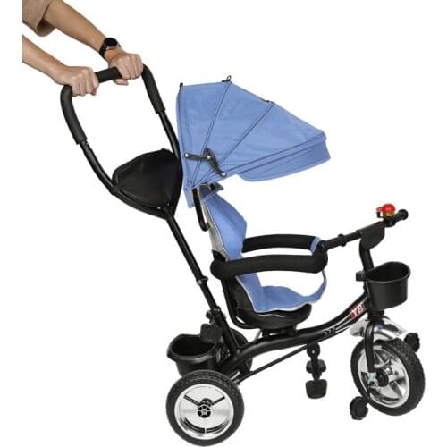 6M-6Y 4 In 1 Infant Tricycle Folding Rotating Seat Baby Stroller 3 Wheel Bicycle Kids Bike Three Wheel Stroller Baby Trolley HWC