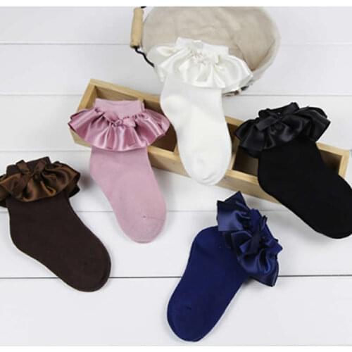 Children Cotton Lace Socks Girls Princess Baby Booties Socks Lace Butterfly Princess Socks Short Fashion South Korea Short Tube